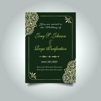 Luxury vintage golden vector invitation card template