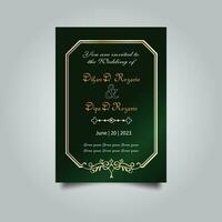 Luxury wedding invitation card design set. Luxury vintage golden vector invitation card template