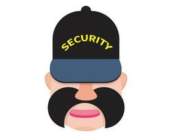 Security Guard Face Icon vector