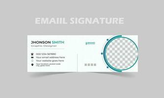 Professional modern email signature design vector