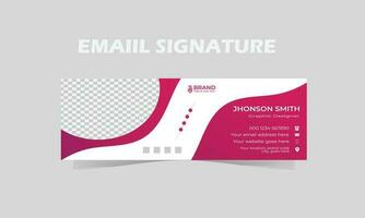 modern email signature template design, simple and clean with vector format