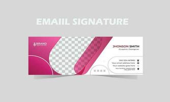 Creative business email signature template vector