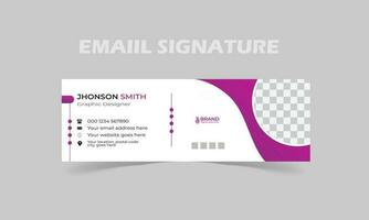 Abstract email signature design for business with vector format.