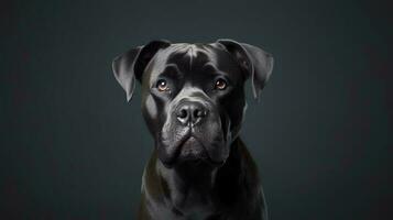 Photo of a cane corso on white background. Generative AI