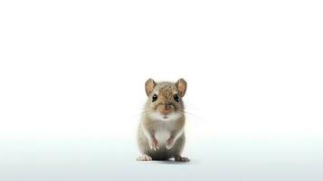 Photo of a cute little pet on white background. Generative AI