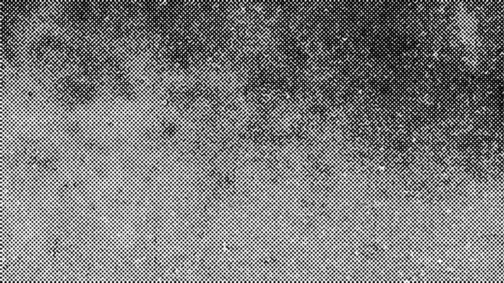 Grunge halftone abstract background. Small dots vector texture. 16x9