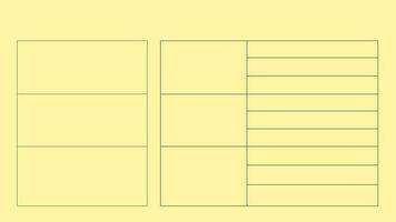Abstract simple minimalist design monthly planner in light yellow color. This weekly planner will track your work and organize your task. vector