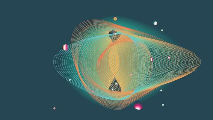 Abstract spiral nebula ring purple and blue shade background for your creative background. This simple art will make your project more creative and interesting.