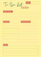 Abstract simple minimalist design monthly planner in light yellow color. This weekly planner will track your work and organize your task. vector