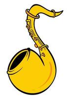 Saxophone in the drawing vector