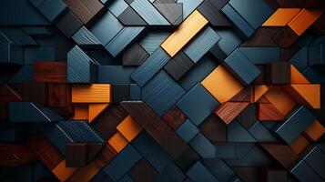 Abstract wooden geometric pattern background - Enhance your design projects with this captivating abstract wooden geometric pattern background. photo