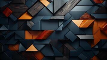 Abstract wooden geometric pattern background - Enhance your design projects with this captivating abstract wooden geometric pattern background. AI Generative photo