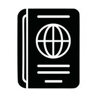 minimalista pasaporte icono pictograma estilo vector imagen