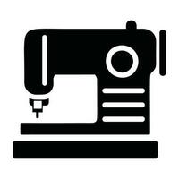 de coser máquina icono silueta logo vector