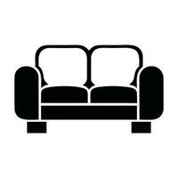 Sofa Icon Silhouette Logo vector