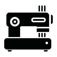 de coser máquina icono silueta logo vector
