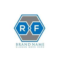 rf creativo minimalista polígono letra logo. rf único moderno plano resumen vector letra logo diseño.