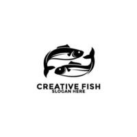 Fish simple Logo icon vector, fish illustration logo template vector