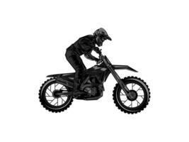 motocross with a rider on a motorbike, motocross logo vector illustration