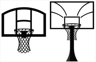 Basketball Rim vector illustration, Vector Silhouette of Basketball Rim