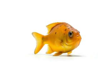 Photo of a fish on white background. Generative AI