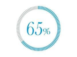 65 Percent Loading. 65 Percent circle diagrams Infographics vector, Percentage ready to use for web design. vector