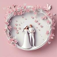 wedding invitation 3d design template background photo