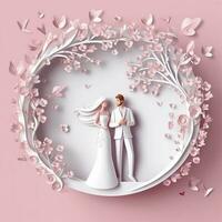 wedding invitation 3d design template background photo