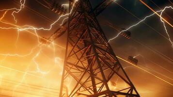 electric tower a close up illustration photo