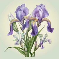 botanical on white background illustration photo