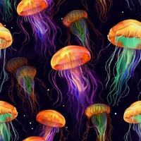 jellyfish rainbow color illustration photo