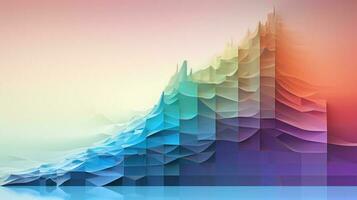 abstract rainbow 3d background photo