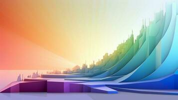 abstract 3d rainbow background photo