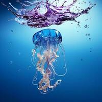 jellyfish in the sea photo