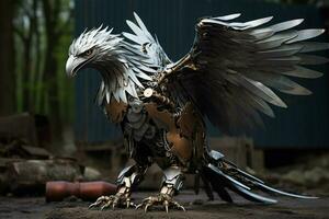 illustration eagle cyborg photo