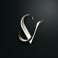 elegant initial s with v logo illustration photo
