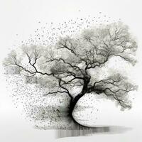 abstract tree creative pencil design photo