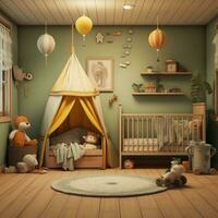 baby bedroom decoration background photo