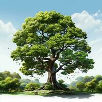 forest and big tree illustration photo