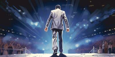 Master of Ceremony man background illustration photo