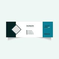 Minimalist And Modern Email Signature Or Business Email Footer Vector Template Design