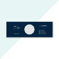 Minimal And Modern Email Signature Template In Horizontal Template Design vector