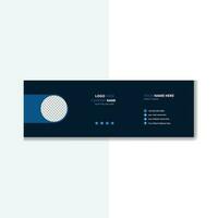 Modern Abstract Email Signature Template Design Vector