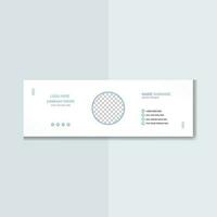 Creative Email Signature Design Vector Template