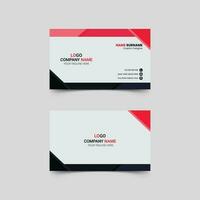 Modern And Red Business Card Design Template Vector