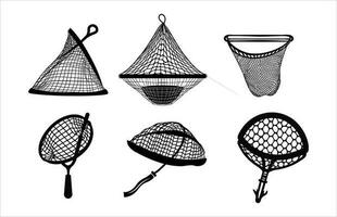 Fishing Nets vector silhouette bundle, Fishing Nets silhouette design