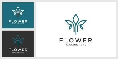 Flower logo vector design template