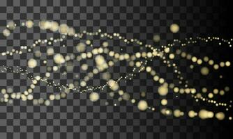 Gold bokeh and stars, sparkles, shimmer, festive shiny background, wallpaper, for Christmas and New Year, vector illustration in eps10 format