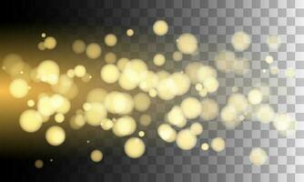 Gold bokeh and stars, sparkles, shimmer, festive shiny background, wallpaper, for Christmas and New Year, vector illustration in eps10 format