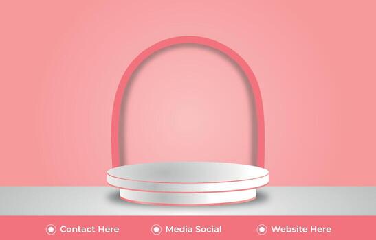 mejor oferta rebaja descuento modelo bandera con podio 3d vacío espacio para producto rebaja con resumen degradado antecedentes diseño vector